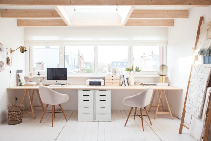 Double the Creativity - 15 Home Office Ideas for Couples | Riamist